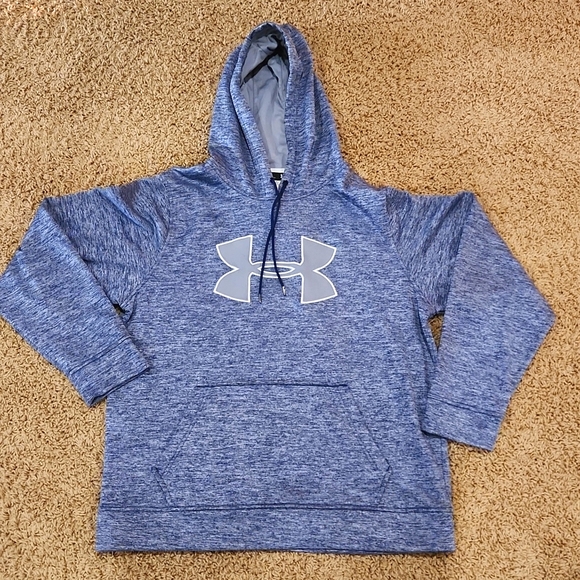 Under Armour Tops - Underarmour heather blue hoodie size Large